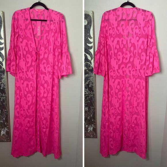 NWT LILLY PULITZER COVERUP SWIM PINK SMALL - Picture 1 of 9